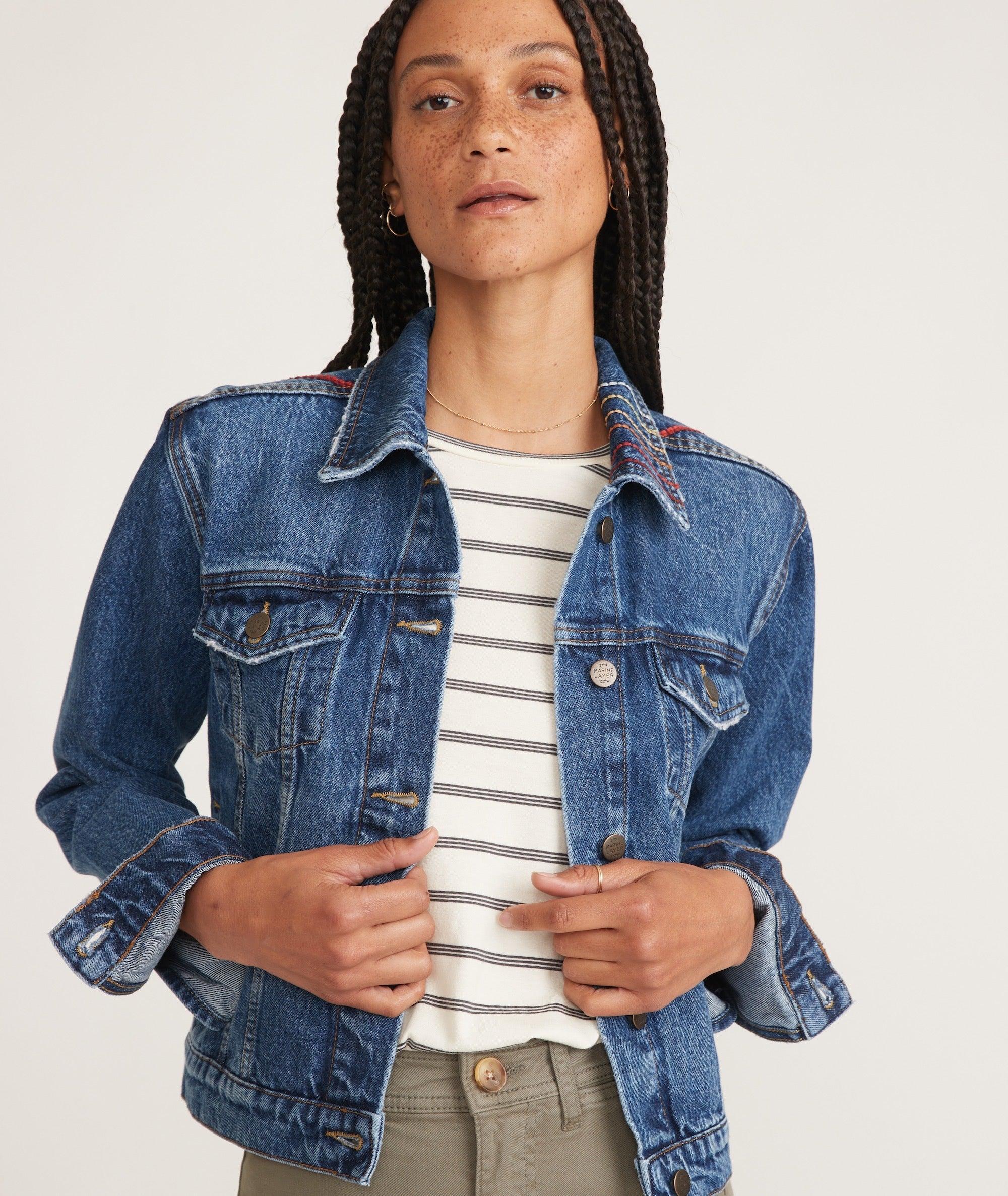 Embroidered Denim Jacket Product Image