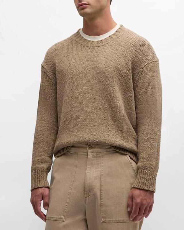 Mens Ribbed Crew Sweater Product Image