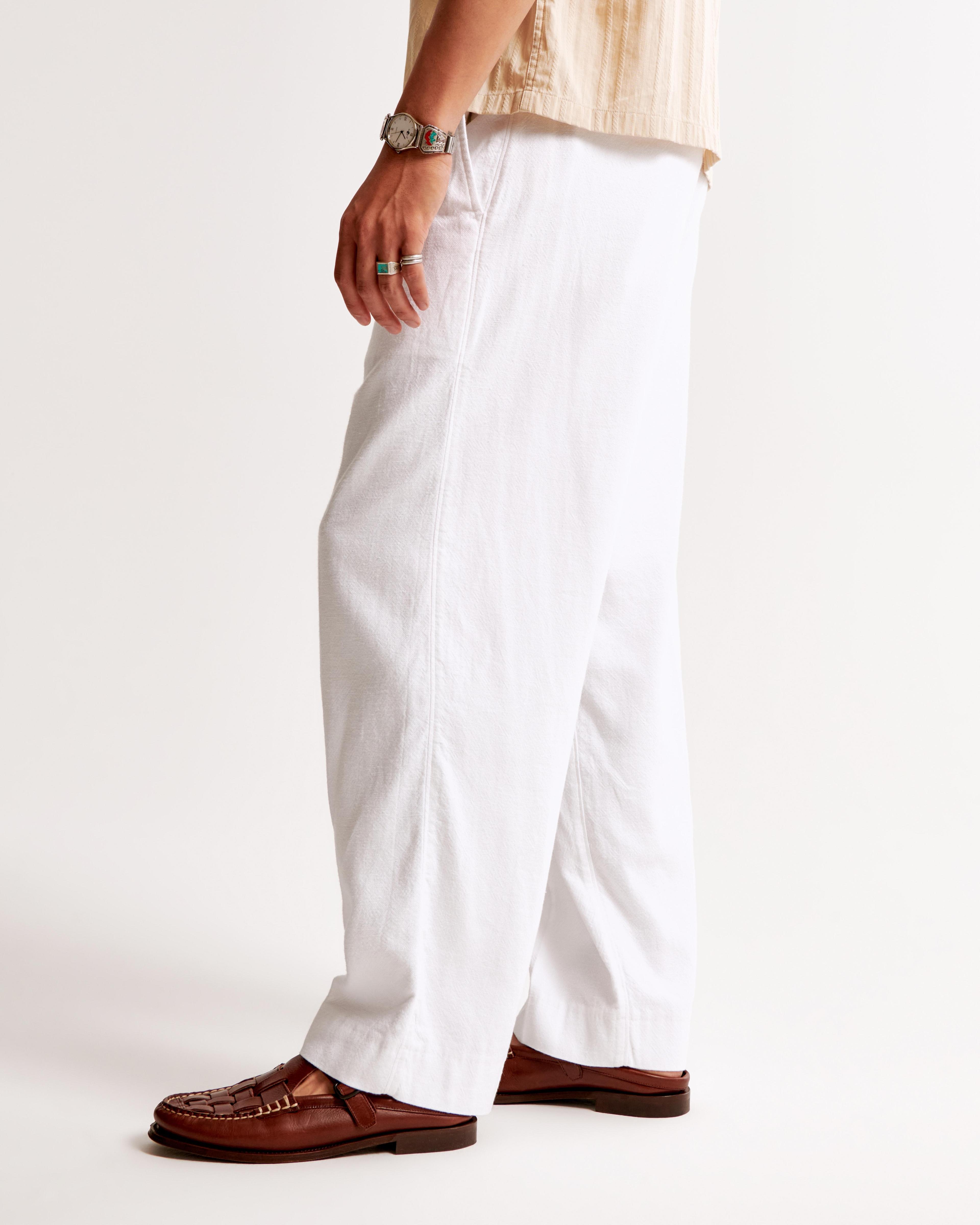 Baggy Linen-Blend Trouser Product Image