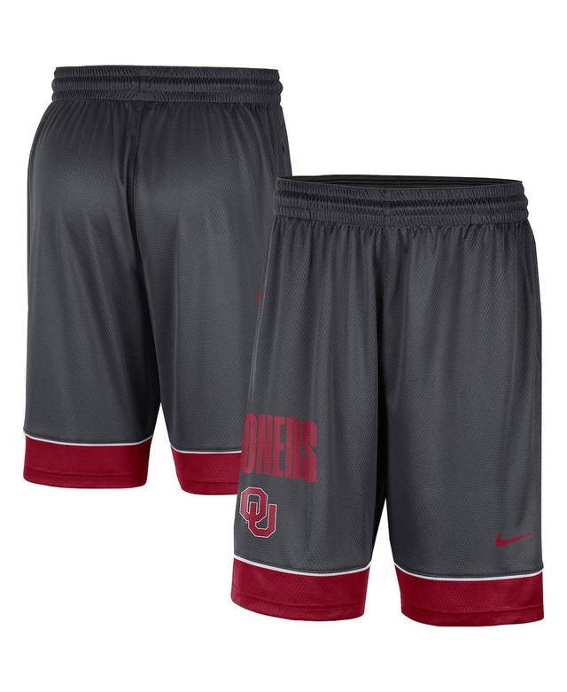 Mens Charcoal Oklahoma Sooners Fast Break Performance Shorts - Charcoal Product Image