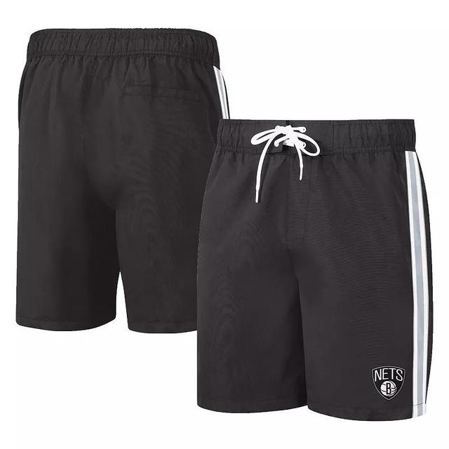 Mens G-iii Sports by Carl Banks Black Brooklyn Nets Sand Beach Volley Swim Shorts - Black Product Image