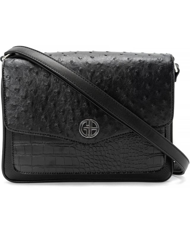 Giani Bernini Womens Croc Colorblock Crossbody Handbag Product Image