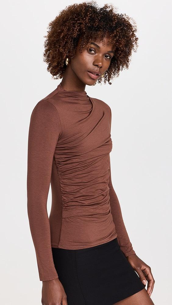 Enza Costa Long Sleeve Twist Top | Shopbop Product Image