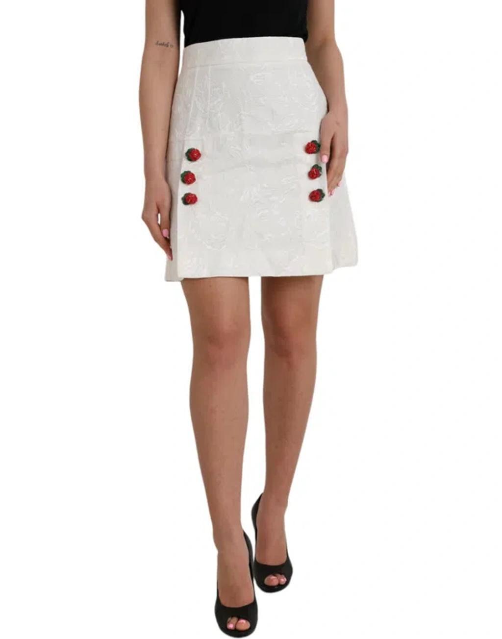 DOLCE & GABBANA Midi Skirts In White Product Image