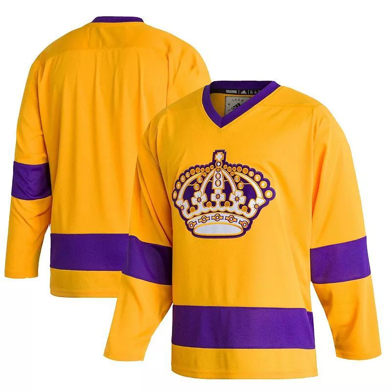 Mens adidas Gold Los Angeles Kings Team Classics Authentic Blank Jersey Product Image