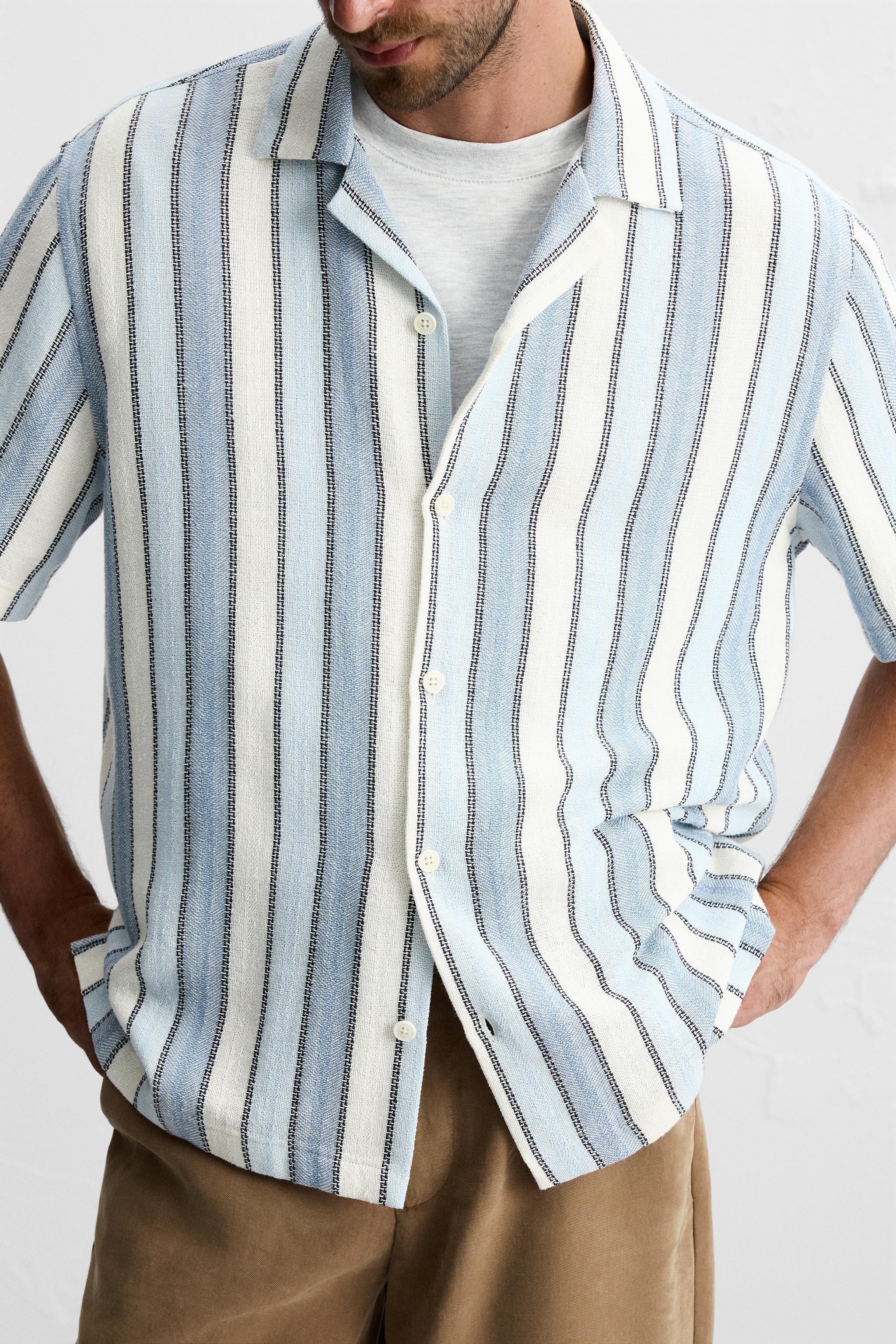 TEXTURED STRIPED SHIRT Product Image