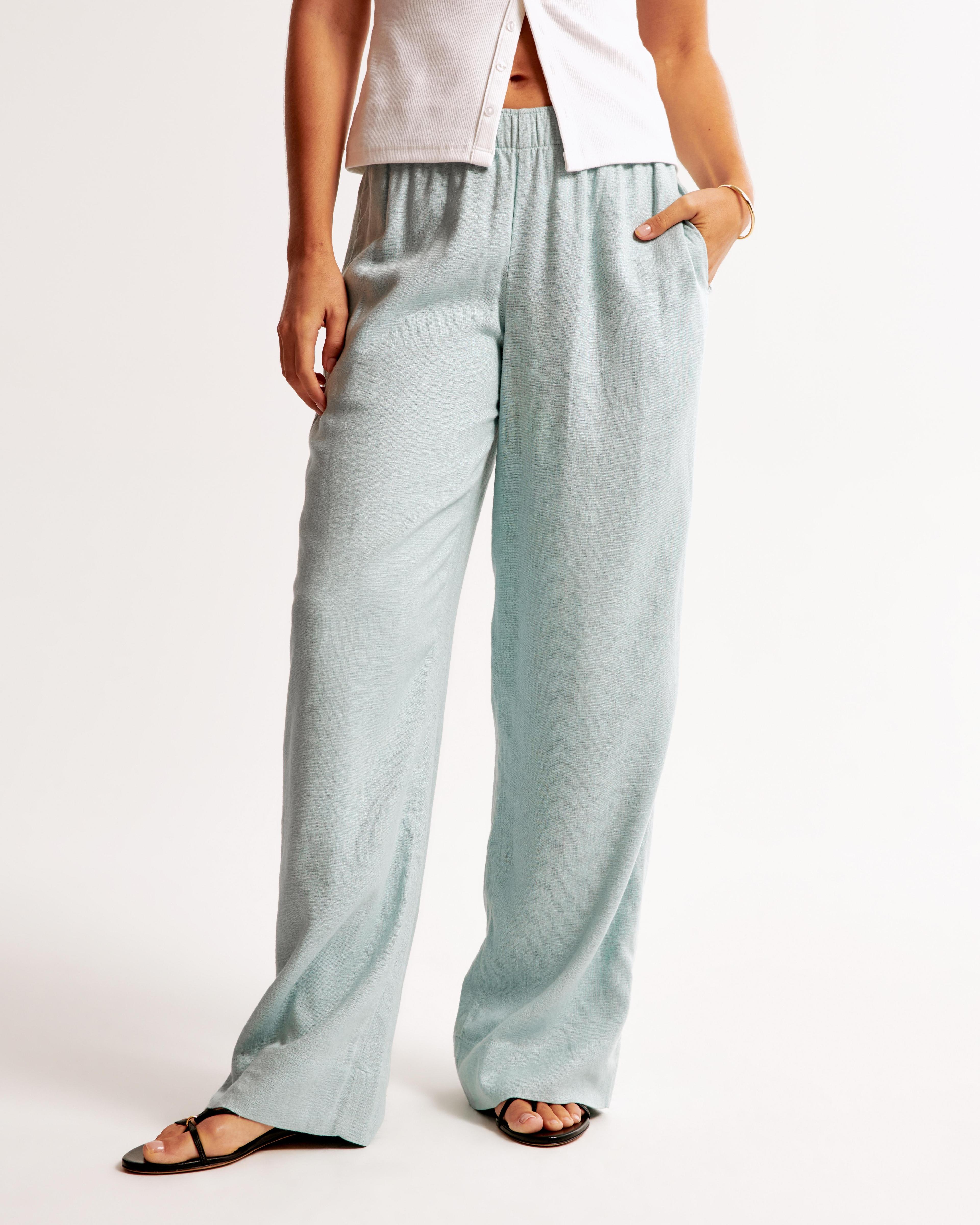 Linen-Blend Pull-On Pant Product Image