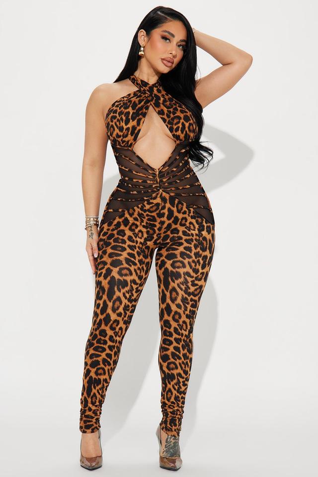 Wild Craze Jumpsuit - Brown/combo Product Image