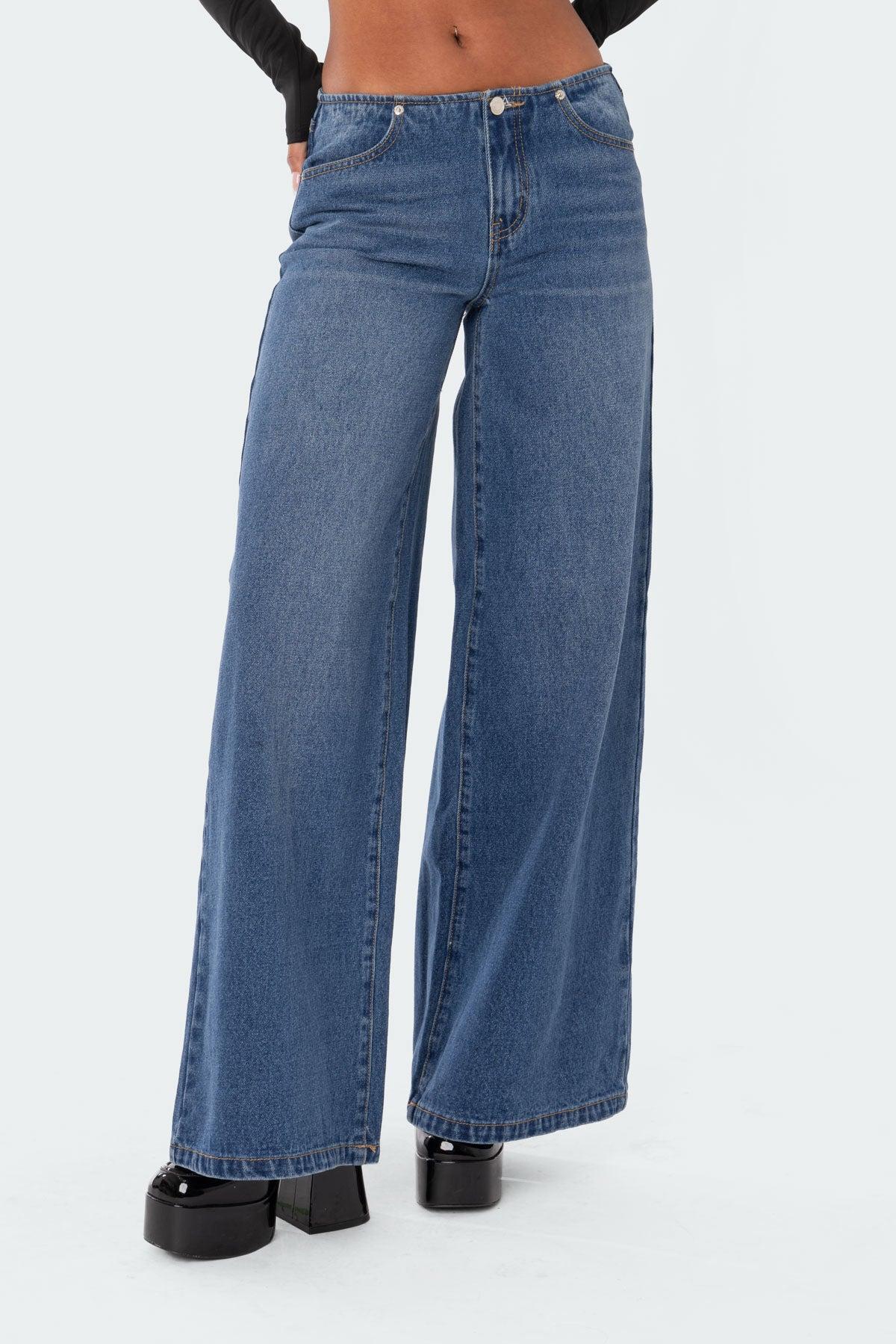 Low-Rise Wide Jeans Product Image