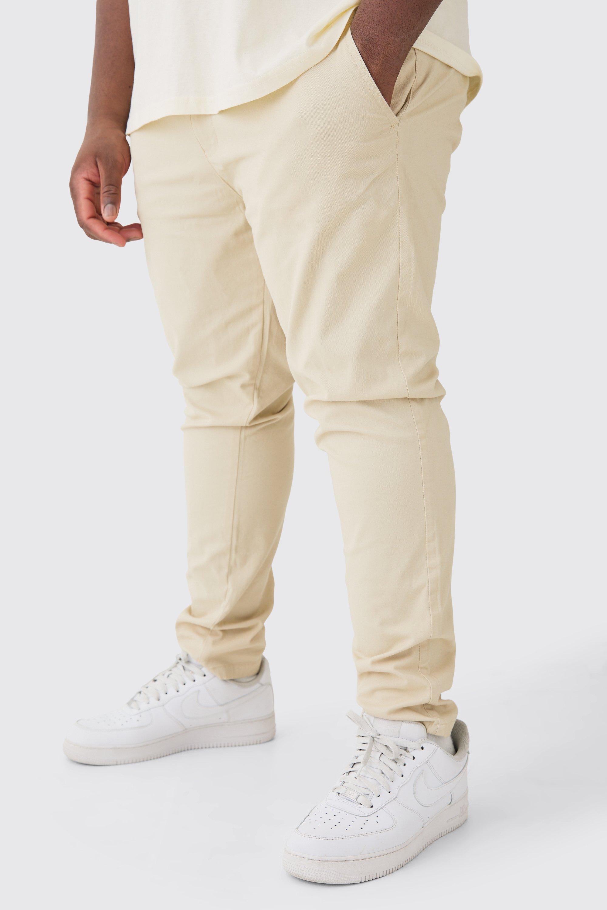 Plus Fixed Waist Skinny Chino Pants | boohooMAN USA Product Image