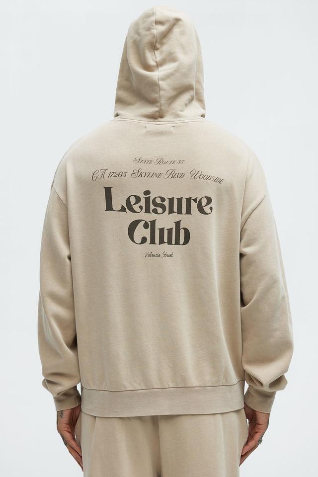 Leisure Club Zip Up Hoodie - Grey Product Image