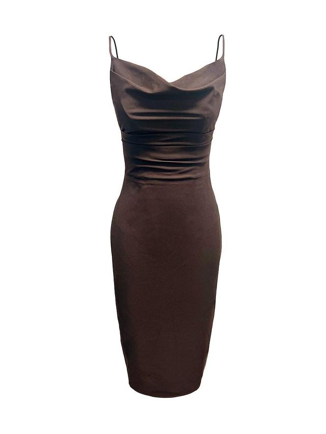 Womens Nikki Cowlneck Body-Con Midi-Dress Product Image