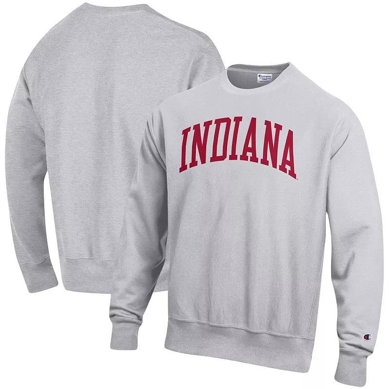 Mens Champion Heathered Gray Indiana Hoosiers Arch Reverse Weave Pullover Sweatshirt IND Grey Product Image