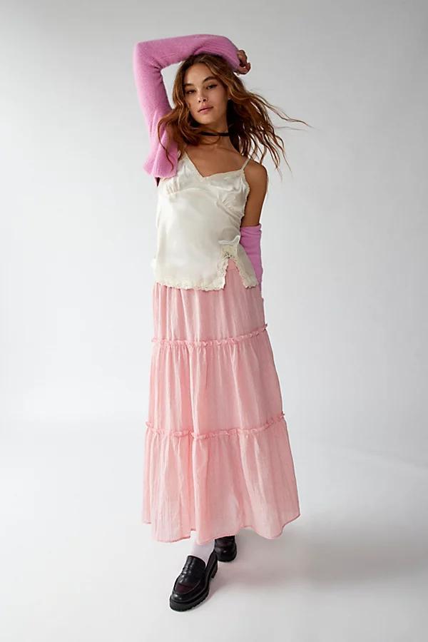 Urban Renewal Remnants Crepe Tiered Midi Skirt Womens at Urban Outfitters Product Image