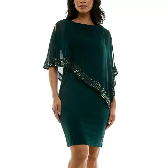 Womens Nina Leonard Popover Chiffon Shift Dress Product Image