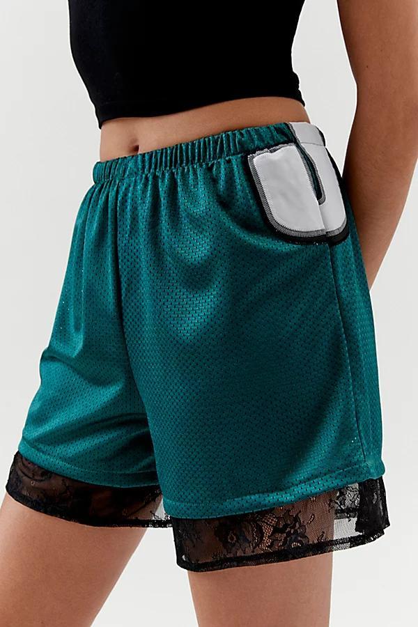 Urban Renewal Remade Lace Trim Mesh Active Short Womens at Urban Outfitters Product Image