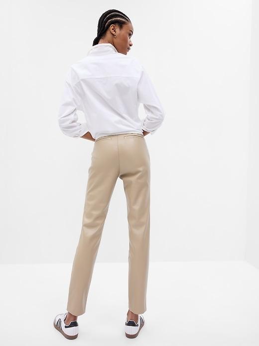 Mid Rise Vegan Leather Downtown Trousers Product Image