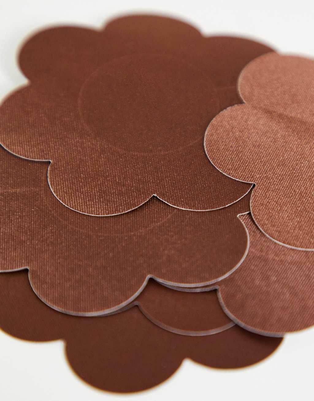 Fashionkilla adhesive 3 pack nipple covers in brown Product Image