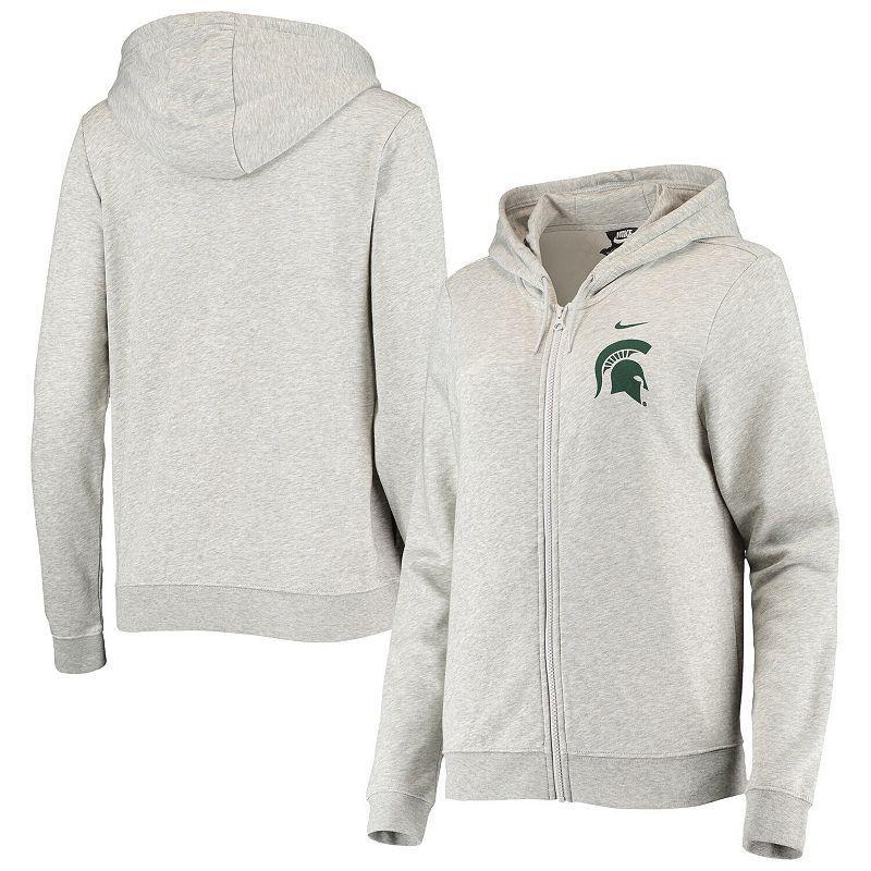 Womens Nike Heathered Gray Michigan State Spartans Varsity Fleece Full-Zip Hoodie Product Image