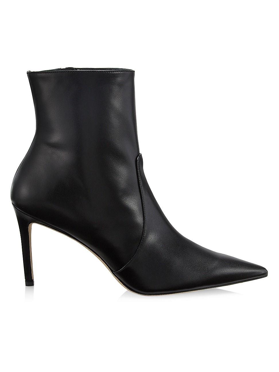 Womens Stuart 85MM Leather Zip Booties Product Image