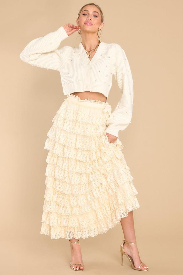 Dover Cream Maxi Skirt White Product Image