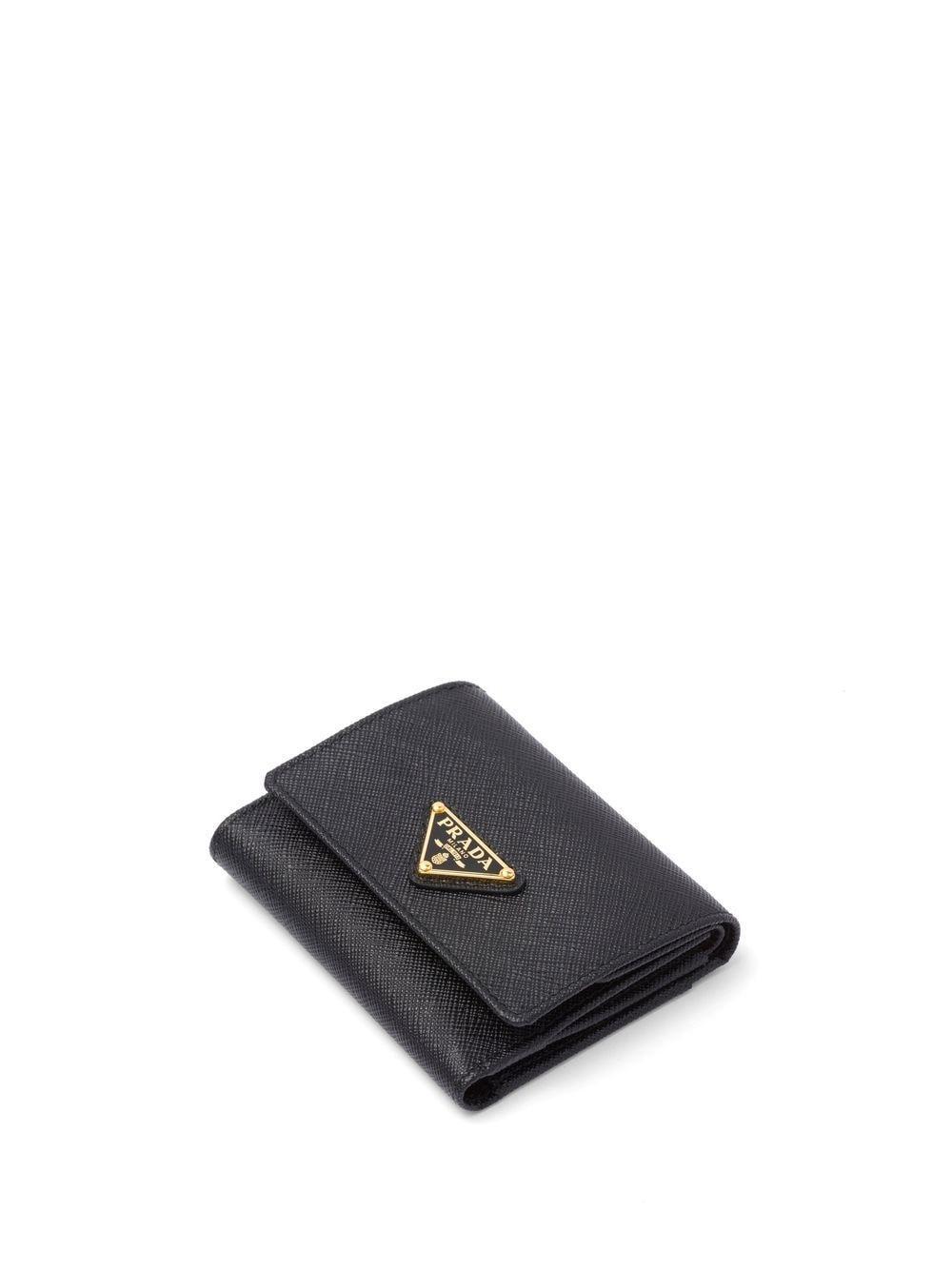 Logo-plaque Leather Wallet In Black Product Image