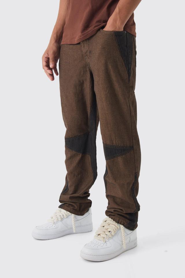 Relaxed Fit Cut Out Star Jeans | boohooMAN USA Product Image