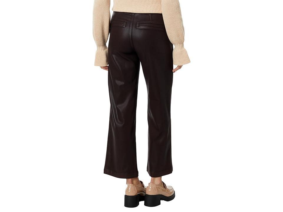 PAIGE Nellie Coated High Waist Wide Leg Trouser Pants Product Image