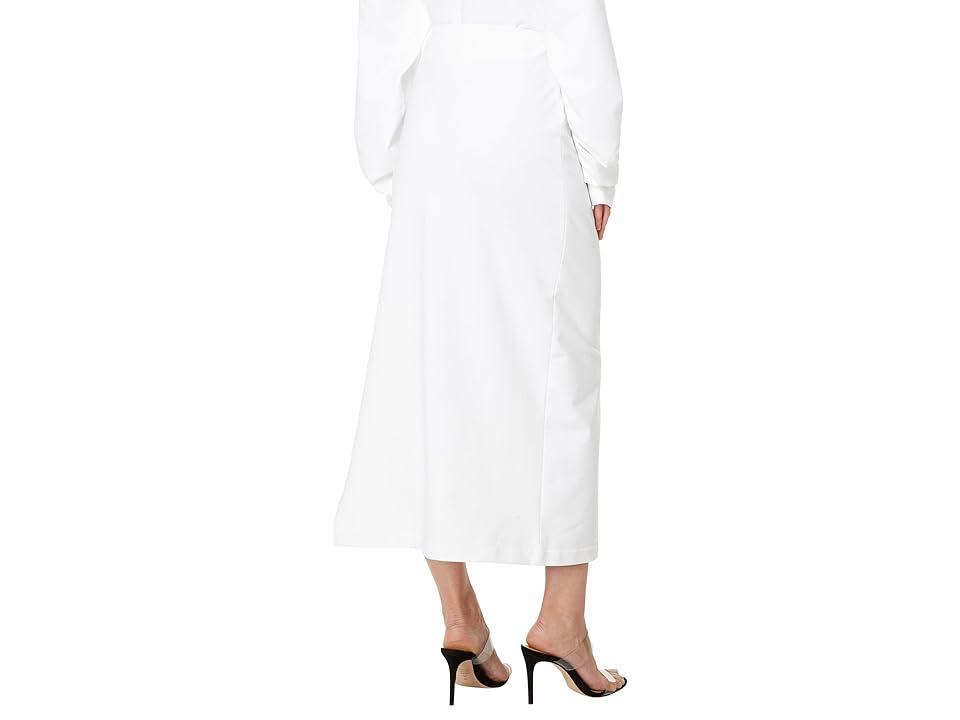 Norma Kamali Side Slit Midcalf Skirt (Snow ) Women's Skirt Product Image