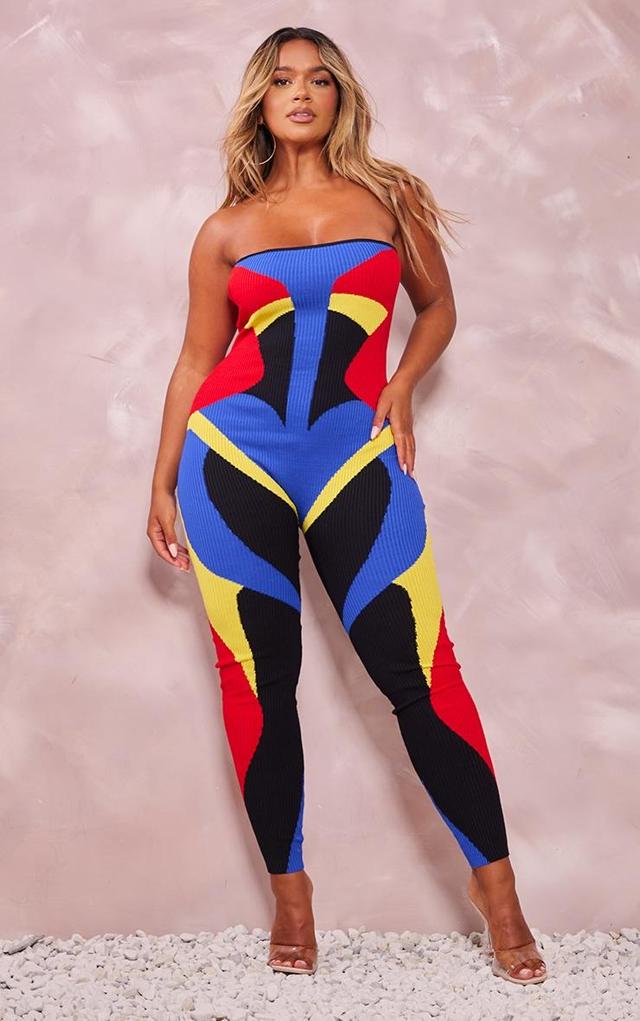  Shape Multi Colourblock Bandeau Jumpsuit Product Image