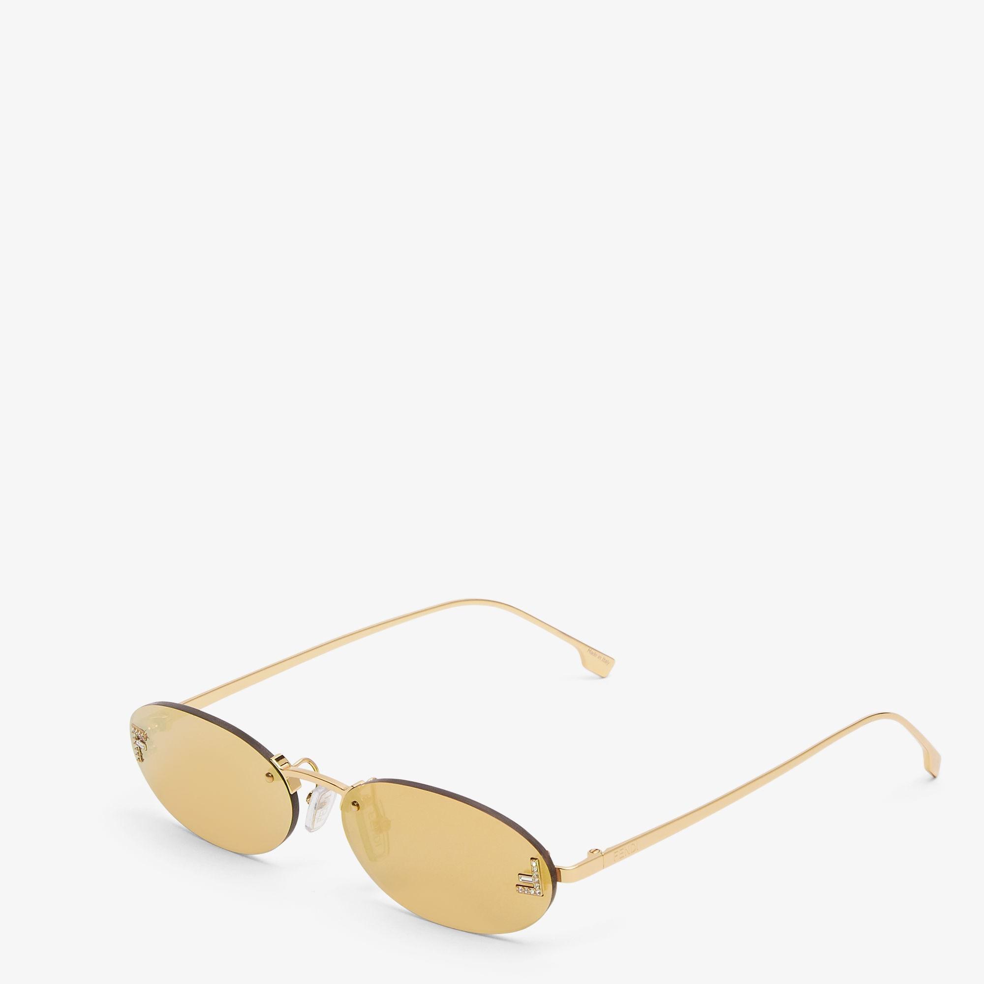 Fendi First CrystalGold-colored sunglasses Product Image