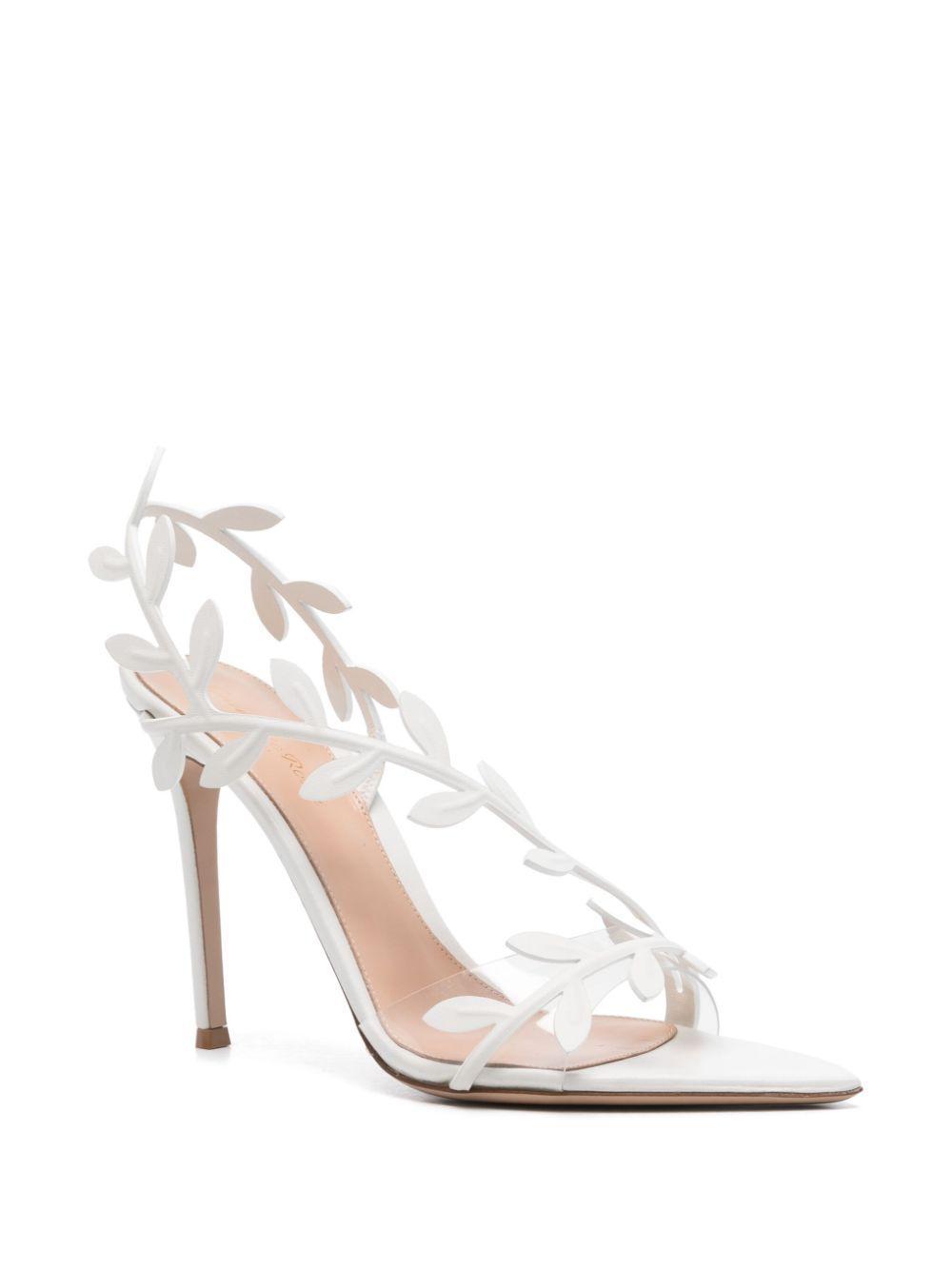 GIANVITO ROSSI 105mm Flavia Sandals In Weiss Product Image