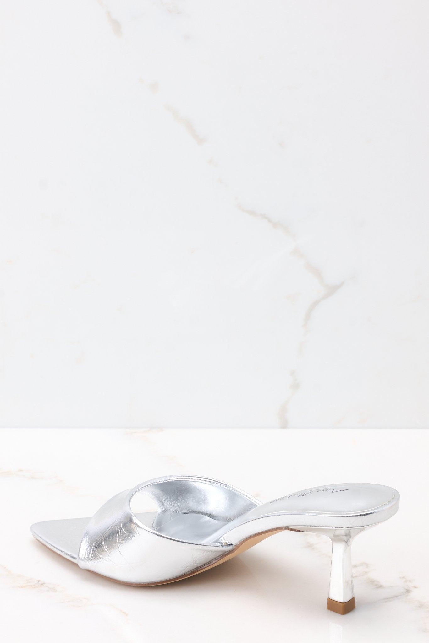 Path To Greatness Silver High Heel Sandal Product Image