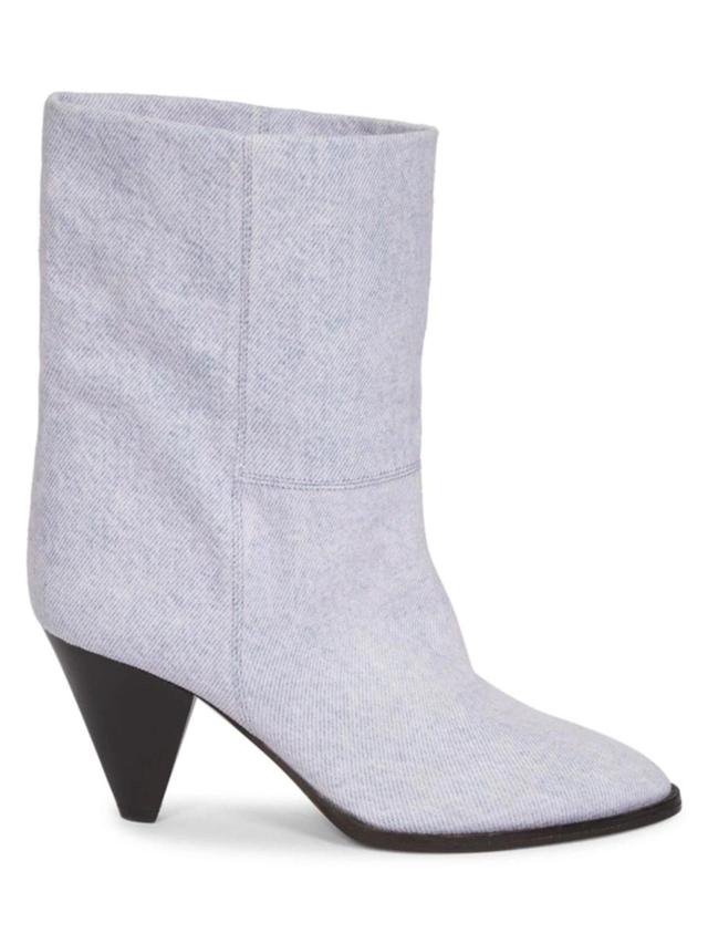 Rouxa Denim Ankle Boots In Lilac Product Image