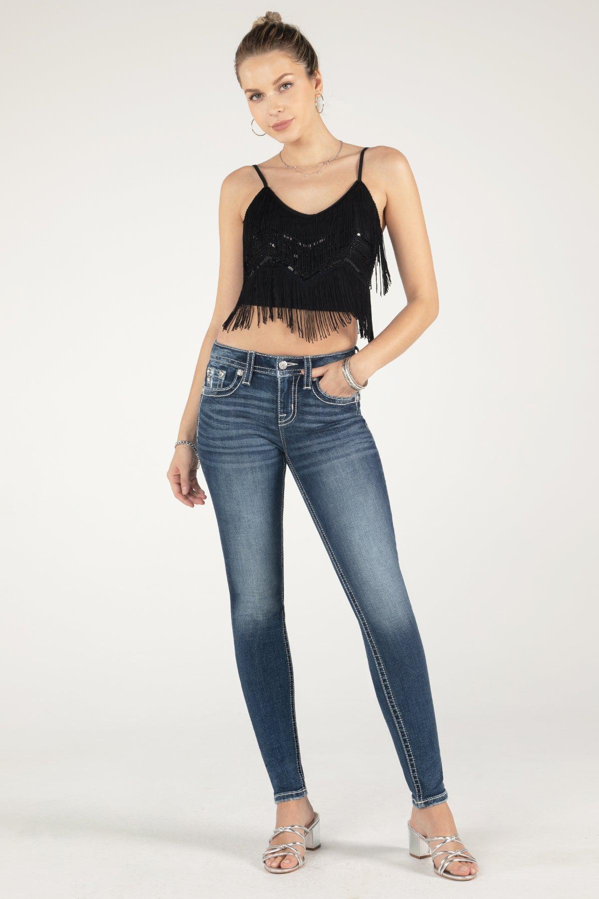 Embellished Fringe Crop Top Product Image