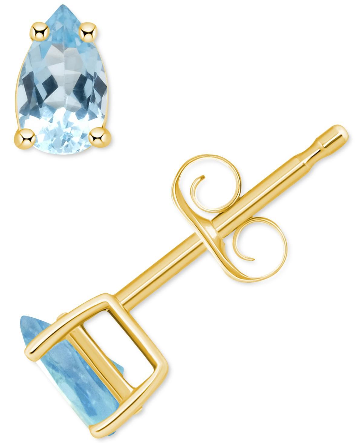 Aquamarine Pear Stud Earrings (1/3 ct. t.w.) in 14k Gold Product Image