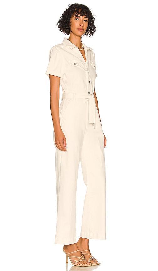 PAIGE Anessa Short Sleeve Jumpsuit in Quartz Sand at Nordstrom, Size 00 Product Image