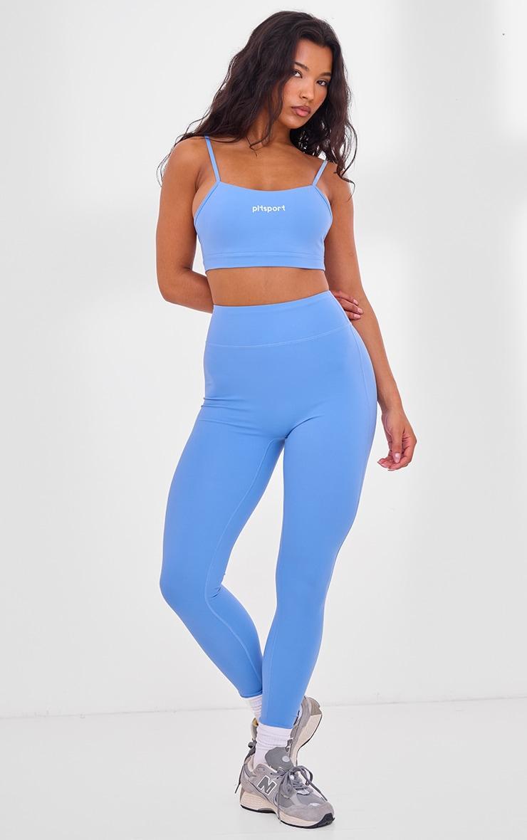 PLT SPORT Blue Sculpt Cami Sports Bra Product Image