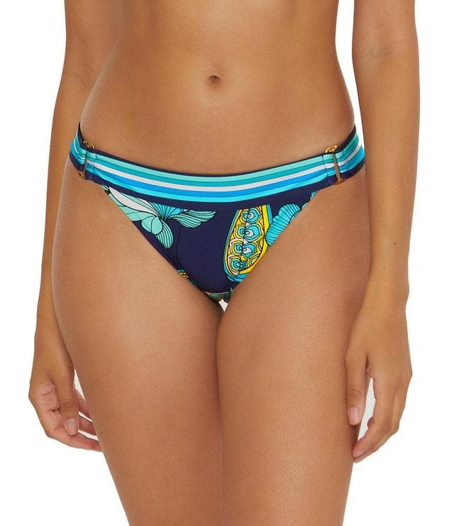 Trina Turk Pirouette Floral Shirred Ring Side Hipster Swim Bottom Product Image