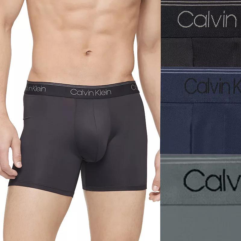 Mens Calvin Klein 3-Pack Microfiber Stretch Boxer Briefs Product Image