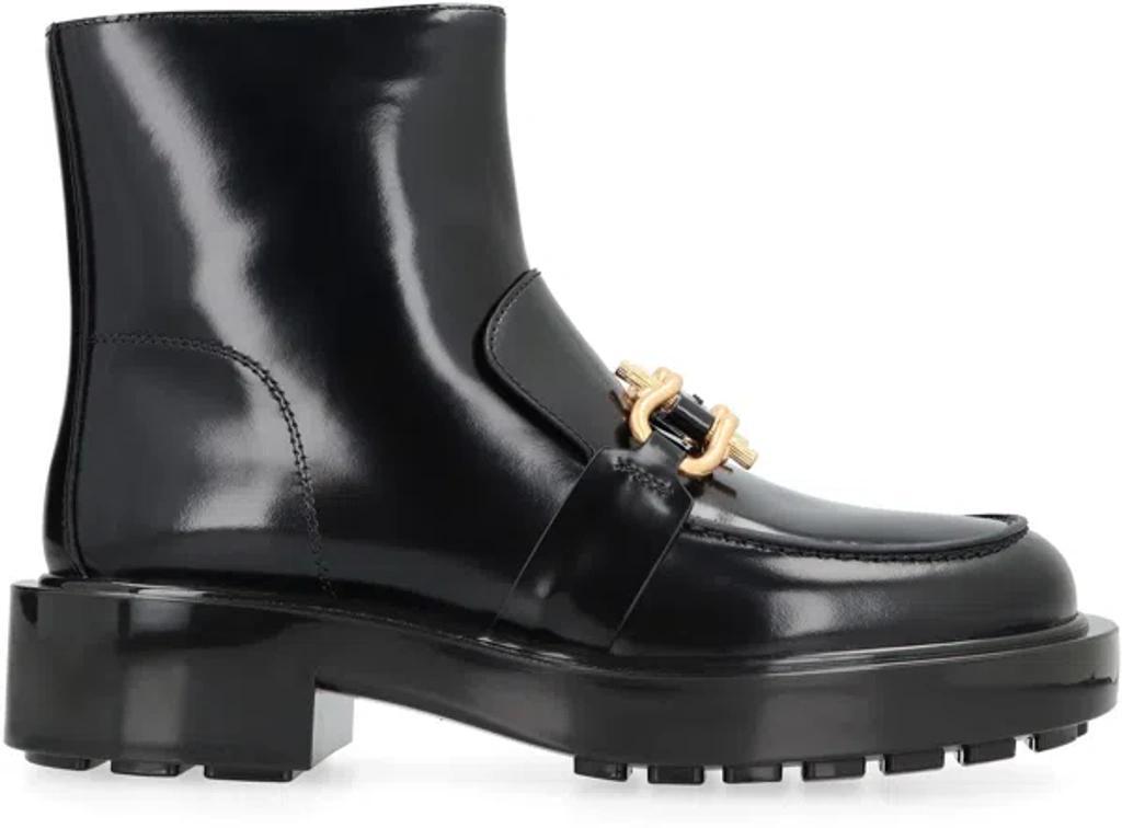 Leather Ankle Boots In Black Product Image