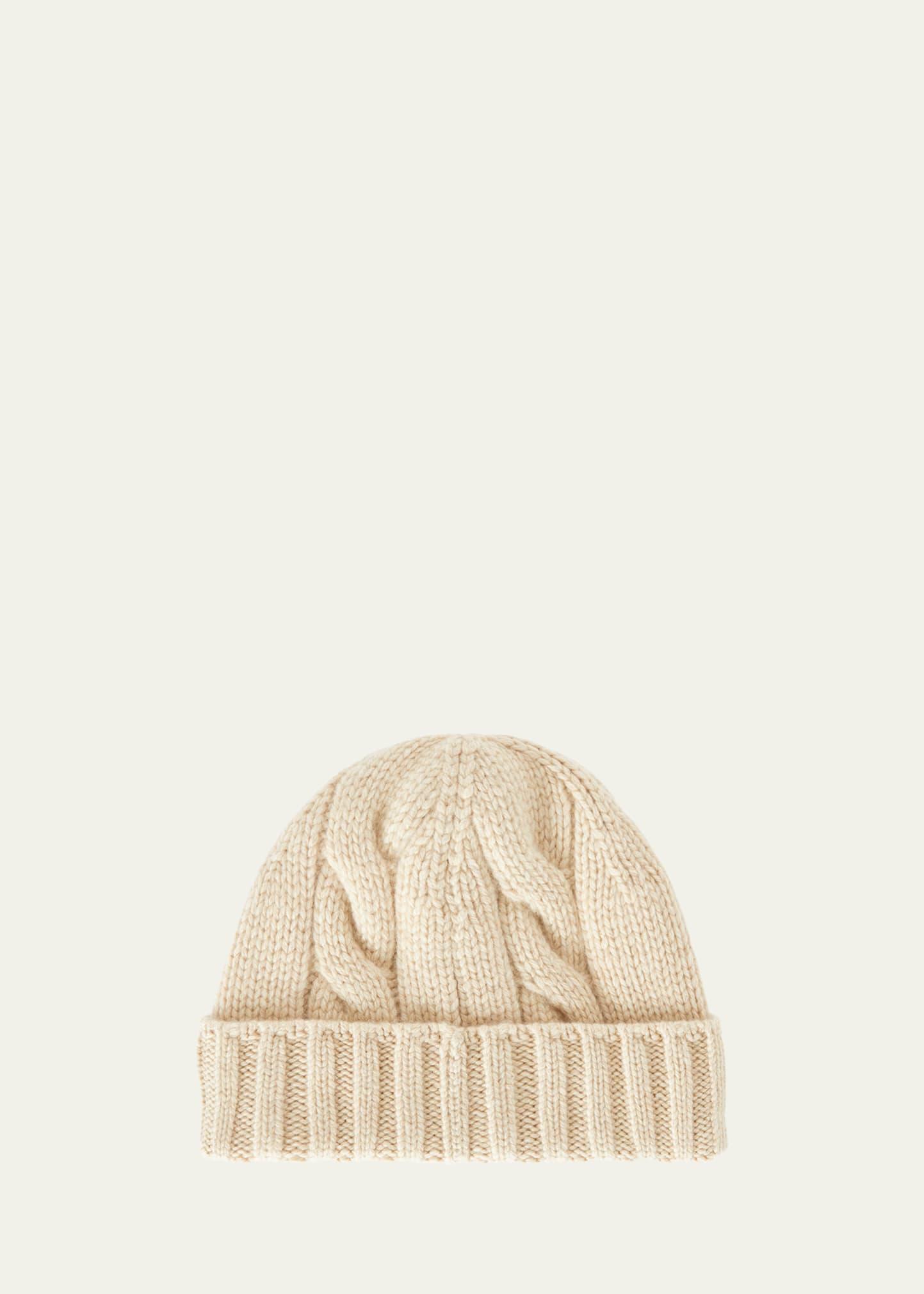 Cashmere Cable Knit Beanie Product Image