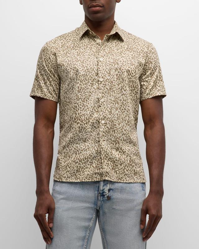 John Varvatos Sean Shirt W780F24 (Hay) Men's Clothing Product Image