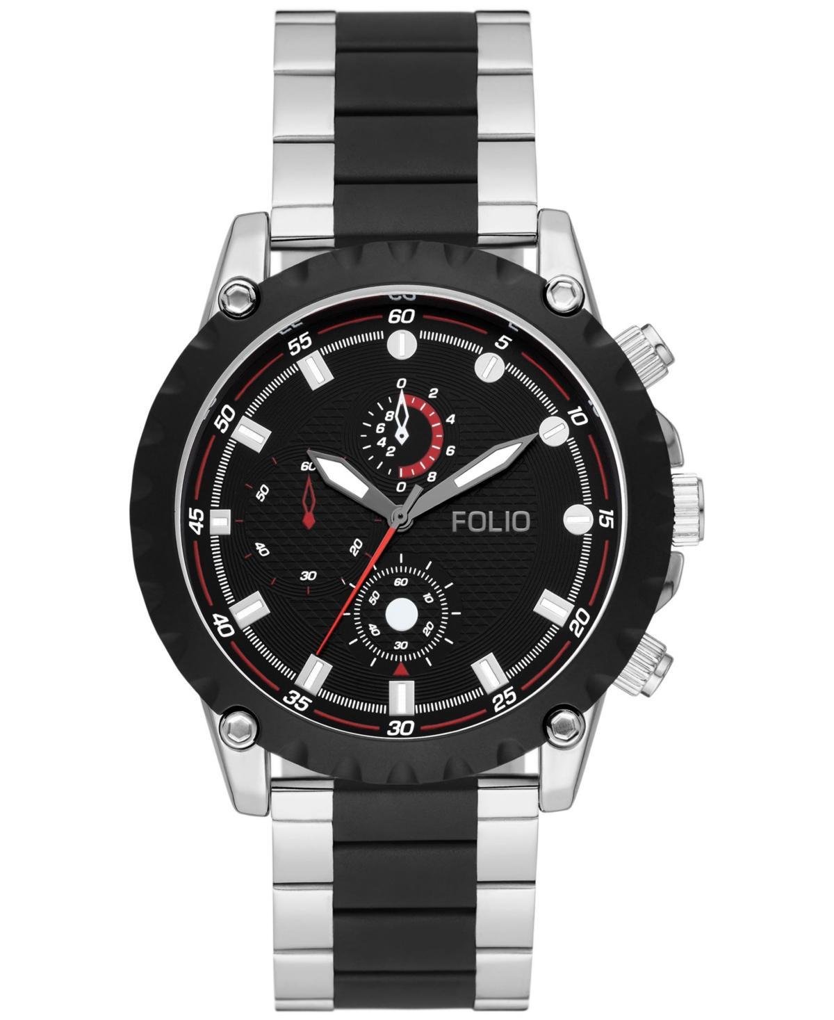 Folio Mens Three Hand Silver-Tone Alloy Watch 44mm Product Image