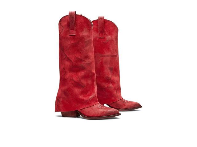 Steve Madden Womens Sorvino Slouch Cuffed Western Boots Product Image