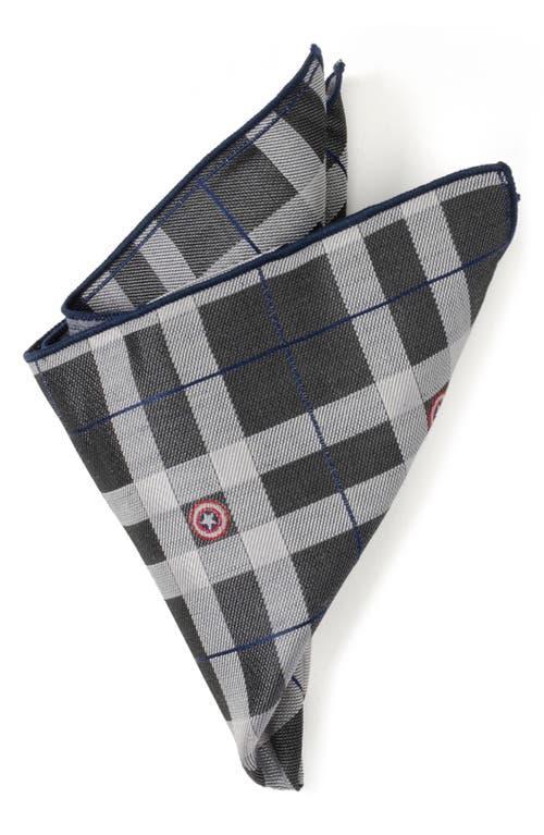 Cufflinks, Inc. Marvel Captain America Plaid Silk Pocket Square Product Image