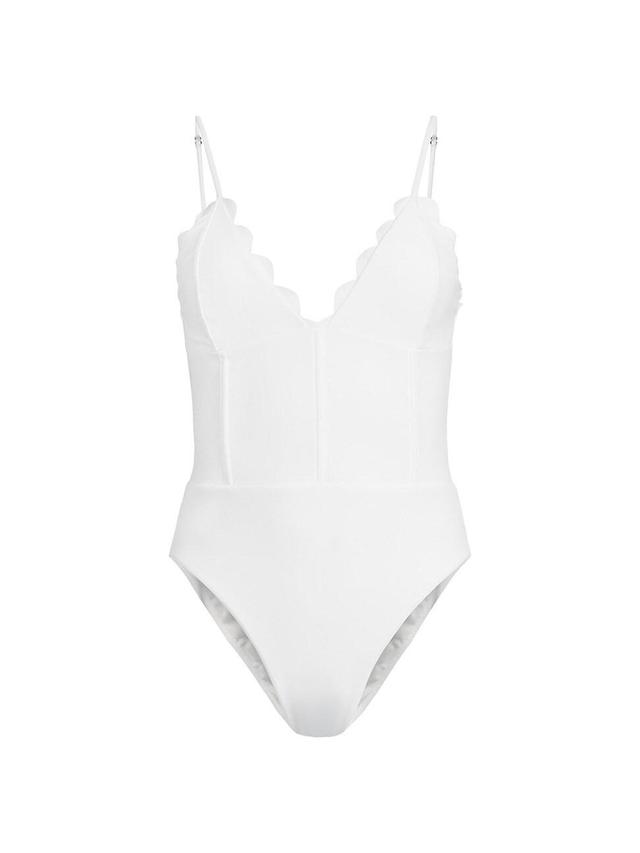 Womens Mikayla Scalloped One-Piece Swimsuit Product Image