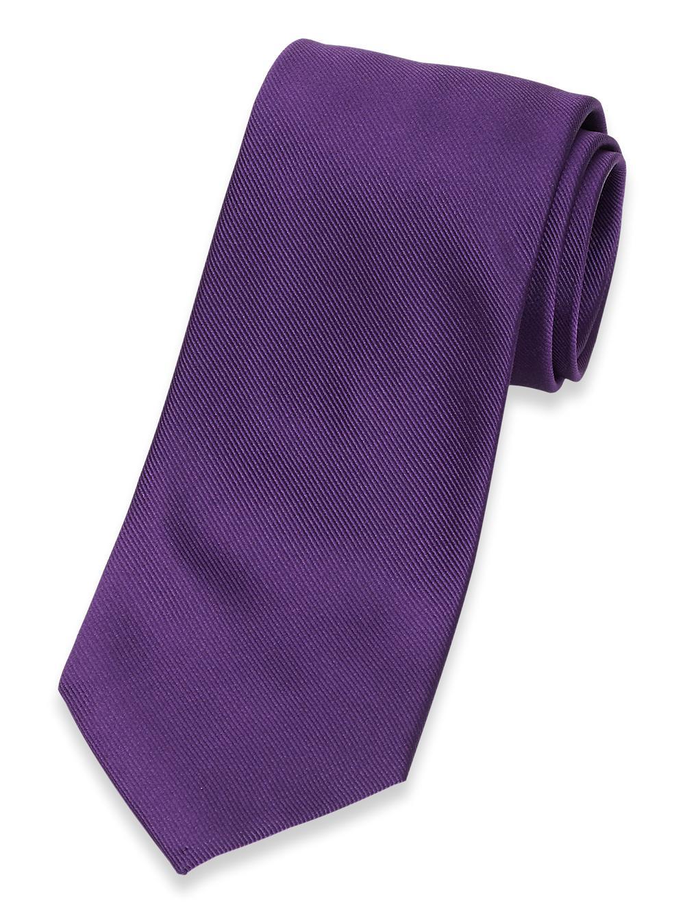 Solid Twill Woven Silk Tie - Wine Product Image