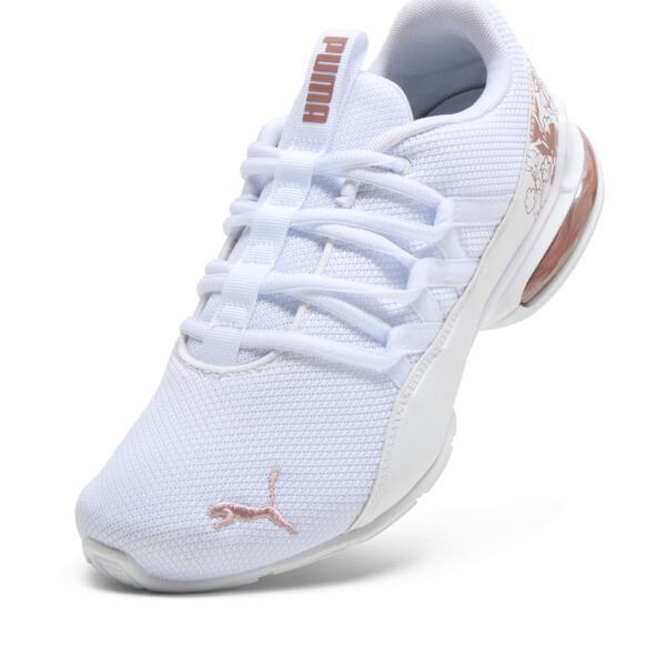 PUMA Riaze Prowl Floral Wide Women's Running Shoes in White/Rose Gold Product Image