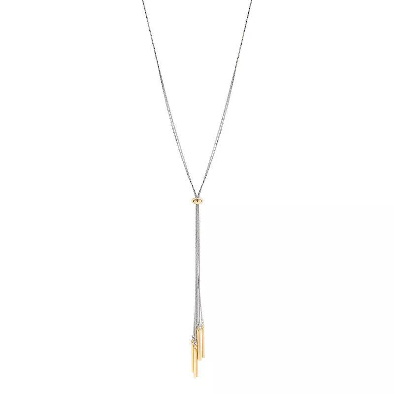 Emberly Two Tone Y Necklace, Womens, None Product Image